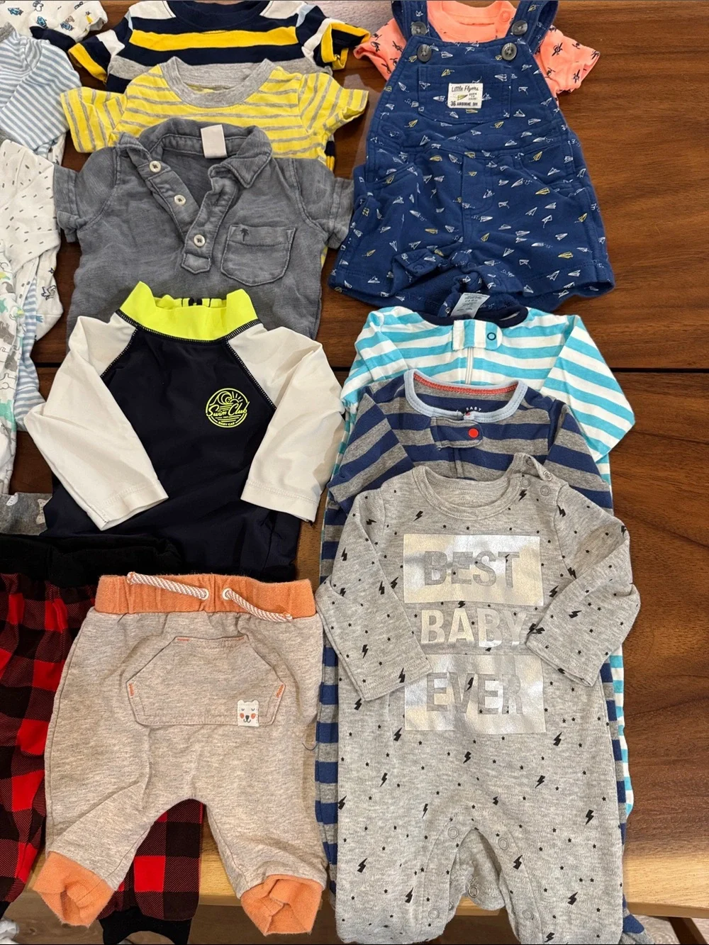 HUGE 0-3 Boy Bundle Lot of Footies, Onesies, Shirts, etc